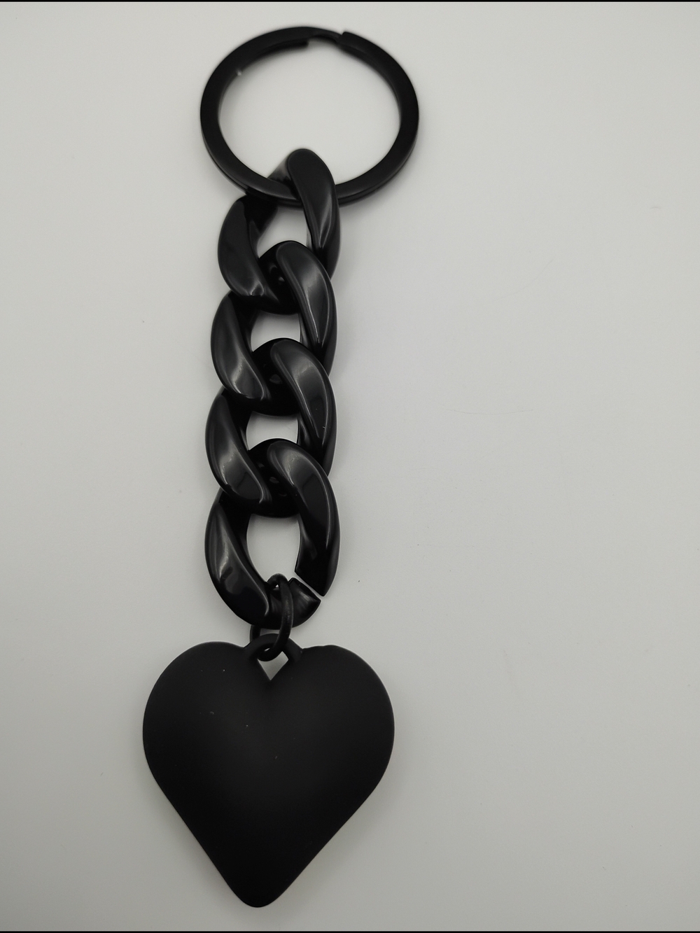 Black Heart Chain Keyring